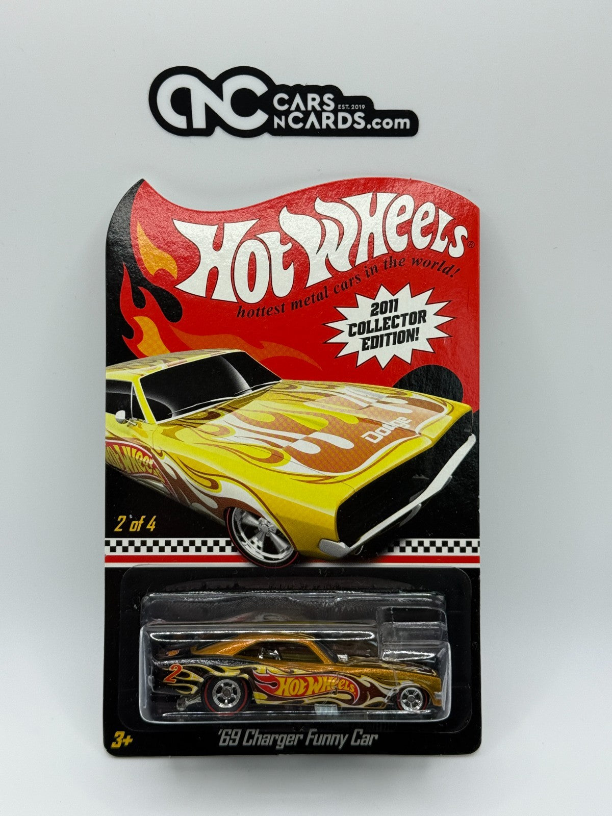 2011 Hot Wheels Mail In Collector Edition '69 Charger Funnny Car With Protector
