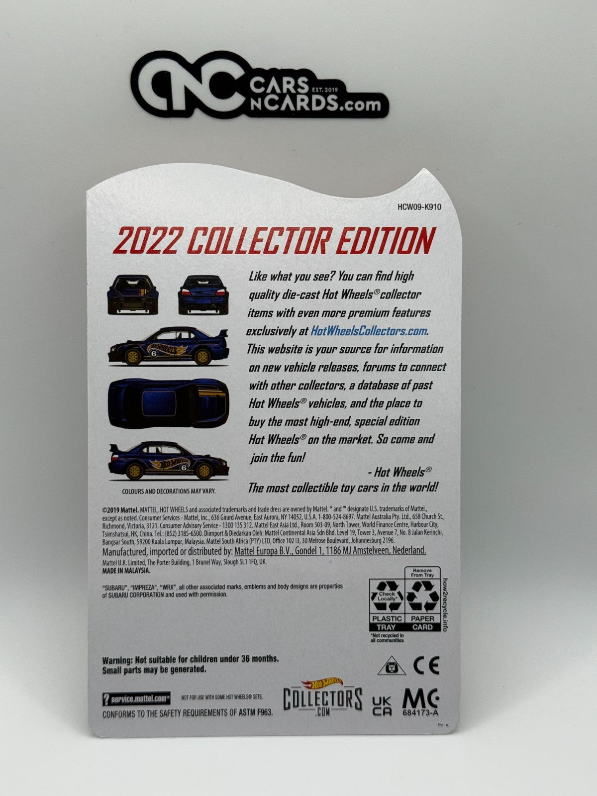 2022 Hot Wheels Mail In Subaru Impreza WRX With Protector