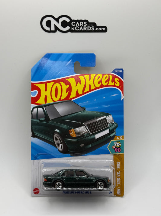 2025 Hot Wheels HW: '70s Vs. '90s 3/10 Mercedes-Benz 500 E Green (Card Damage)