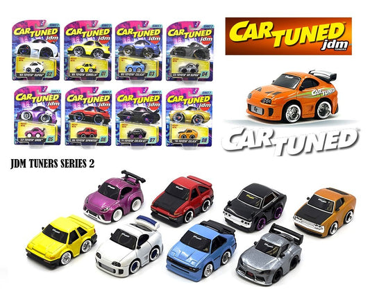 CarTuned 1:64 Series 2 JDM Tuners Assortment of 8 Factory Sealed Case