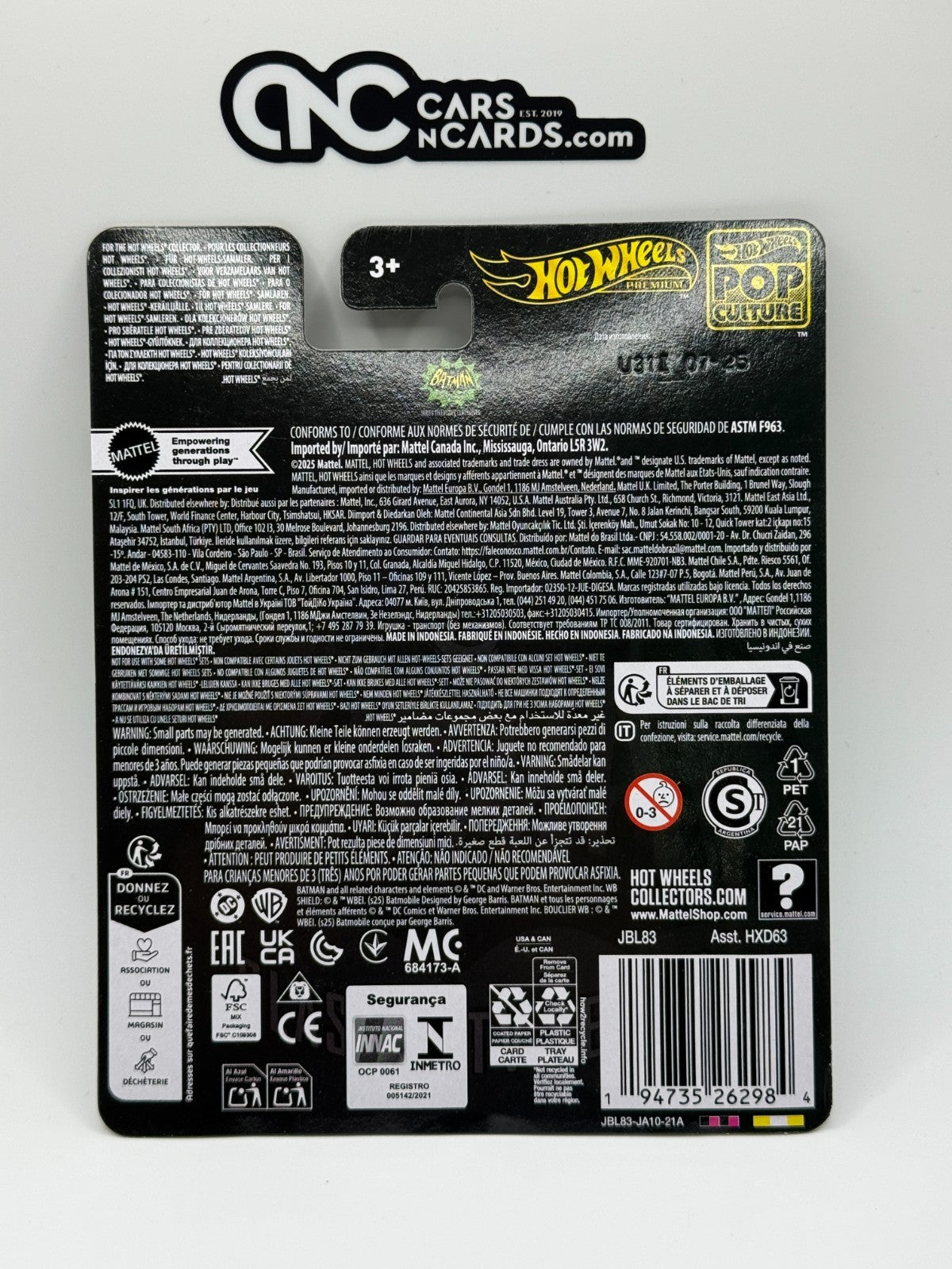 2025 Hot Wheels Premium Pop Culture Batman 1966 TV Series Batmobile