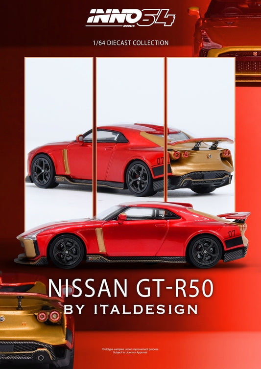 INNO64 1:64 R50 GT-R By Italdesign RED IN64-R50-RED