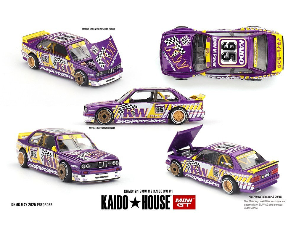 Kaido House x Mini GT 1:64 BMW M3 Kaido KW V1 – Purple Sealed