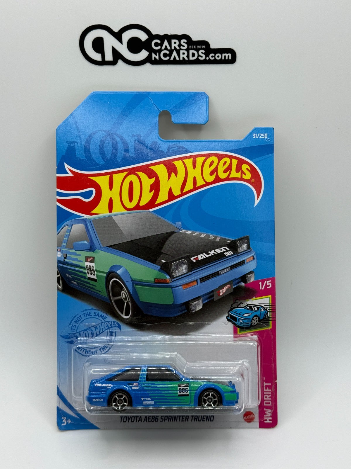 2021 Hot Wheels HW Drift 1/5 Toyota AE86 Sprinter Trueno (Card Crease)