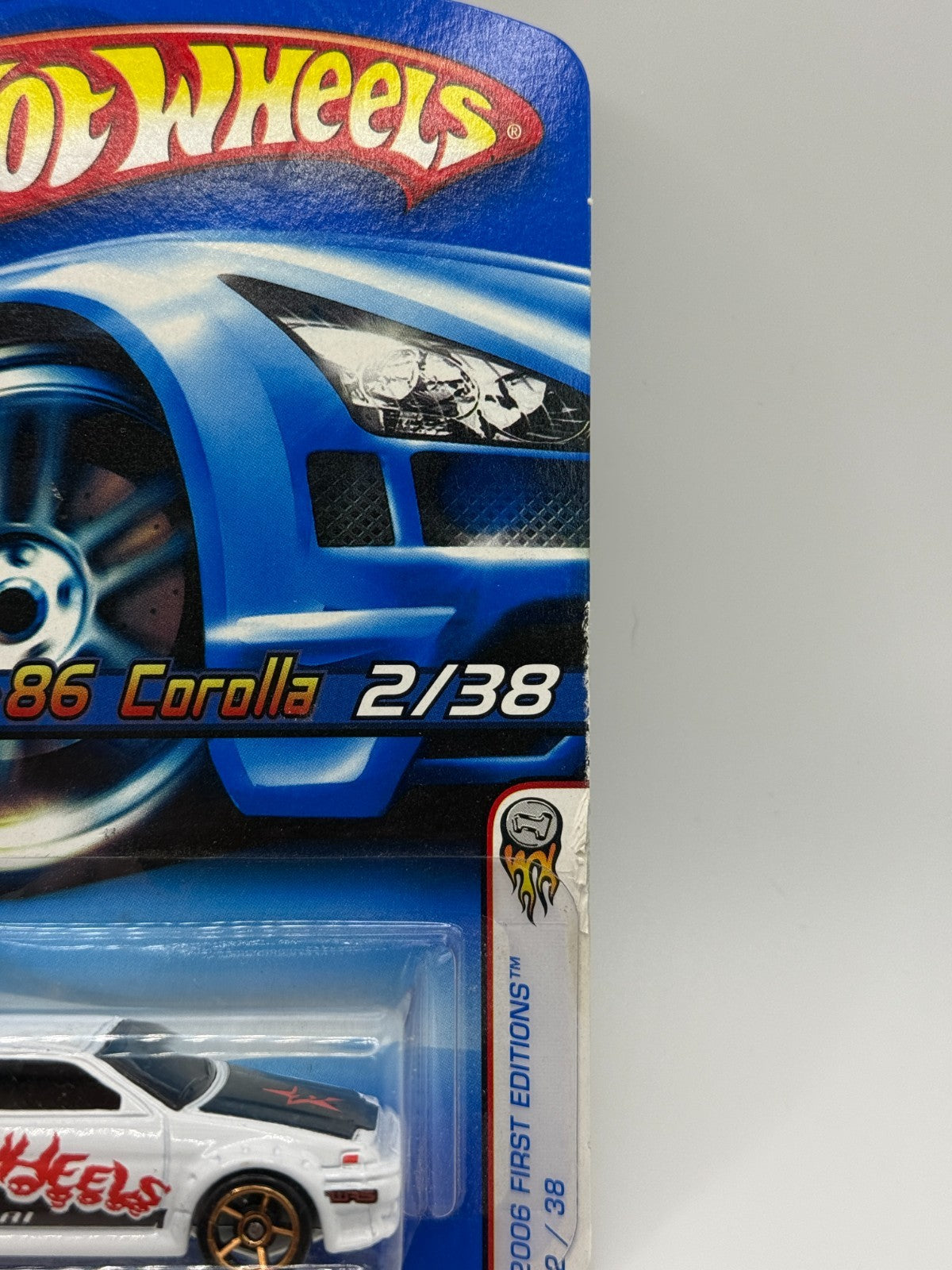 2006 Hot Wheels First Editions 2/38 Toyota AE-86 Corolla (Card Crease)