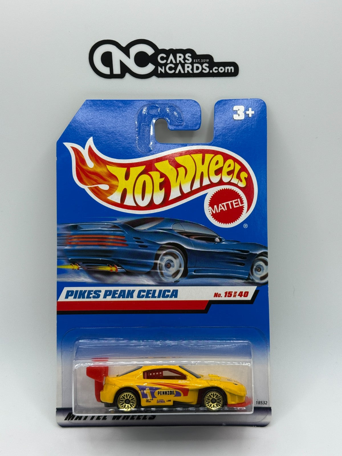 1998 Hot Wheels First Editions Pikes Peak Celica 15/40 Yellow Pennzoil