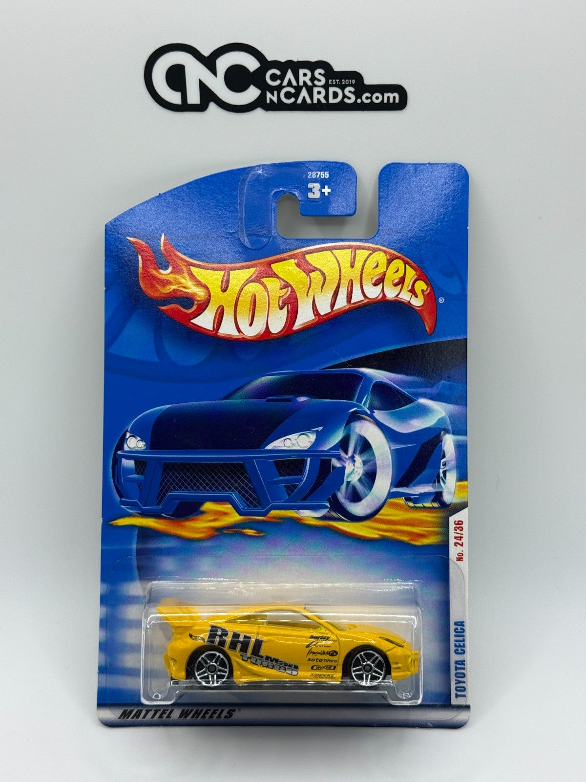 2001 Hot Wheels First Editions Toyota Celica 24/36 Yellow