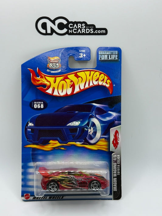 2003 Hot Wheels Dragon Wagons 4/5 Toyota Celica Red