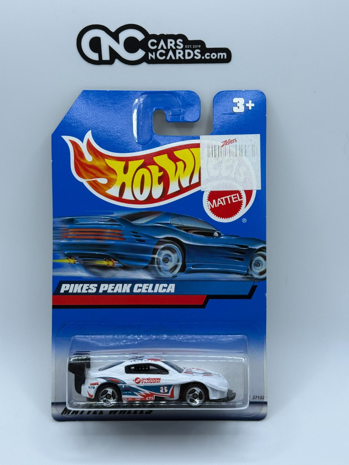 2000 Hot Wheels Pikes Peak Celica White (Card Damage)