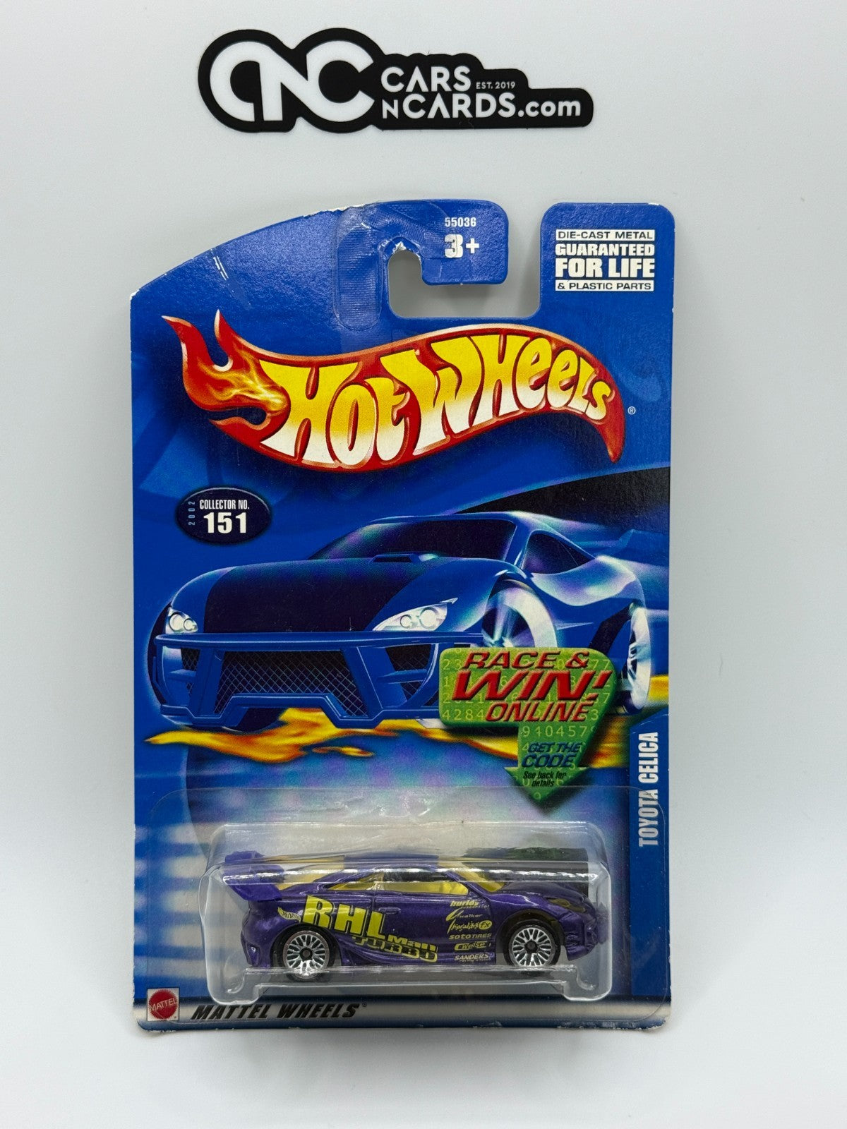 2002 Hot Wheels Toyota Celica (Card Damage)