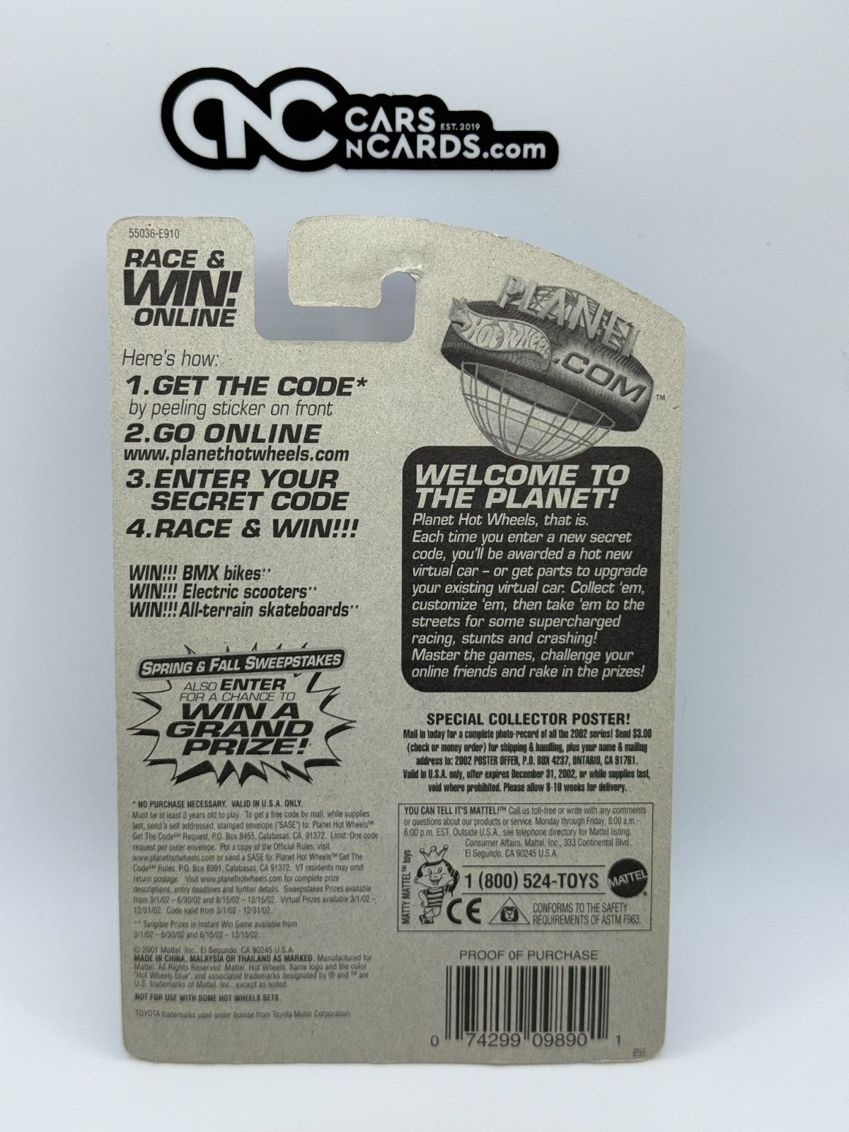 2002 Hot Wheels Toyota Celica (Card Damage)