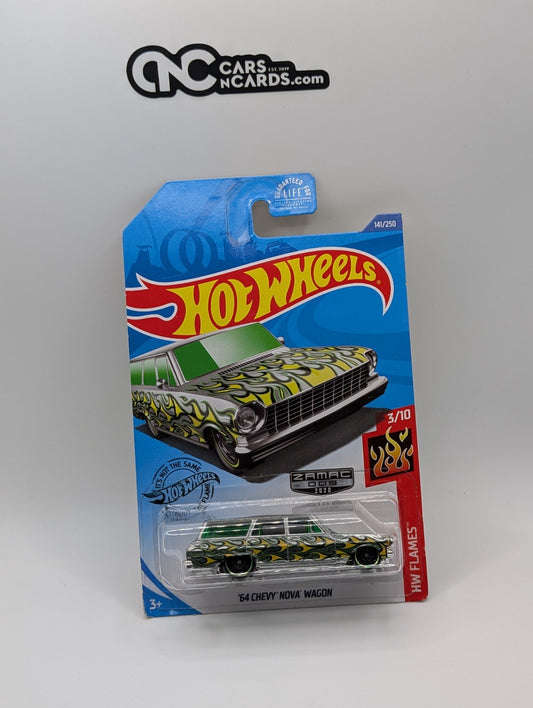 Hot Wheels '64 Chevy Nova Wagon HW Flames 3/10 Zamac 141/250