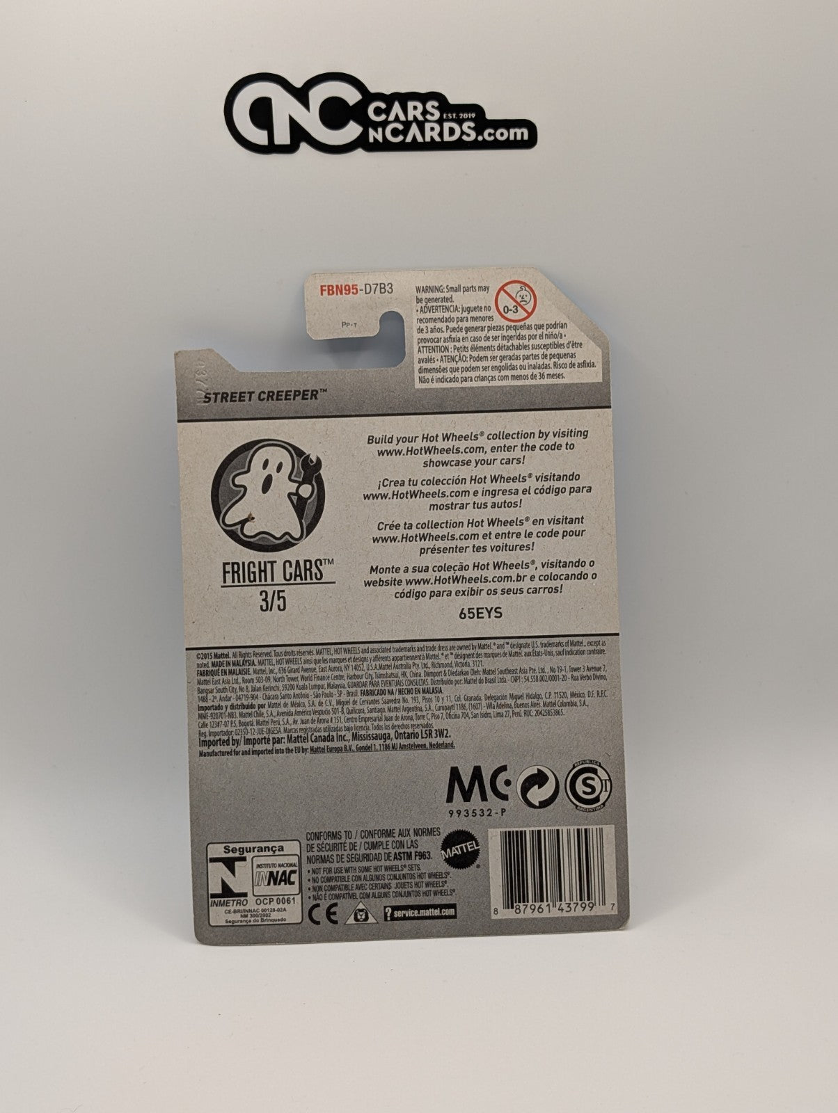 2017 Hot Wheels Street Creeper Fright Cars 3/5 Zamac