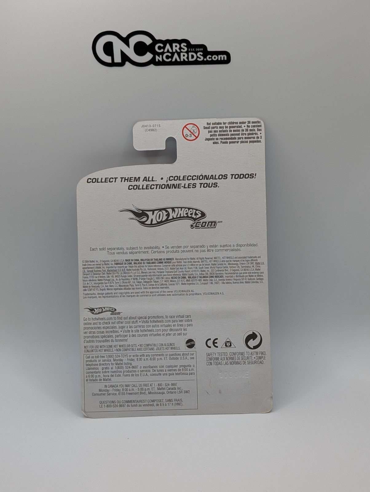 2005 Hot Wheels VW Bug Black & White #184