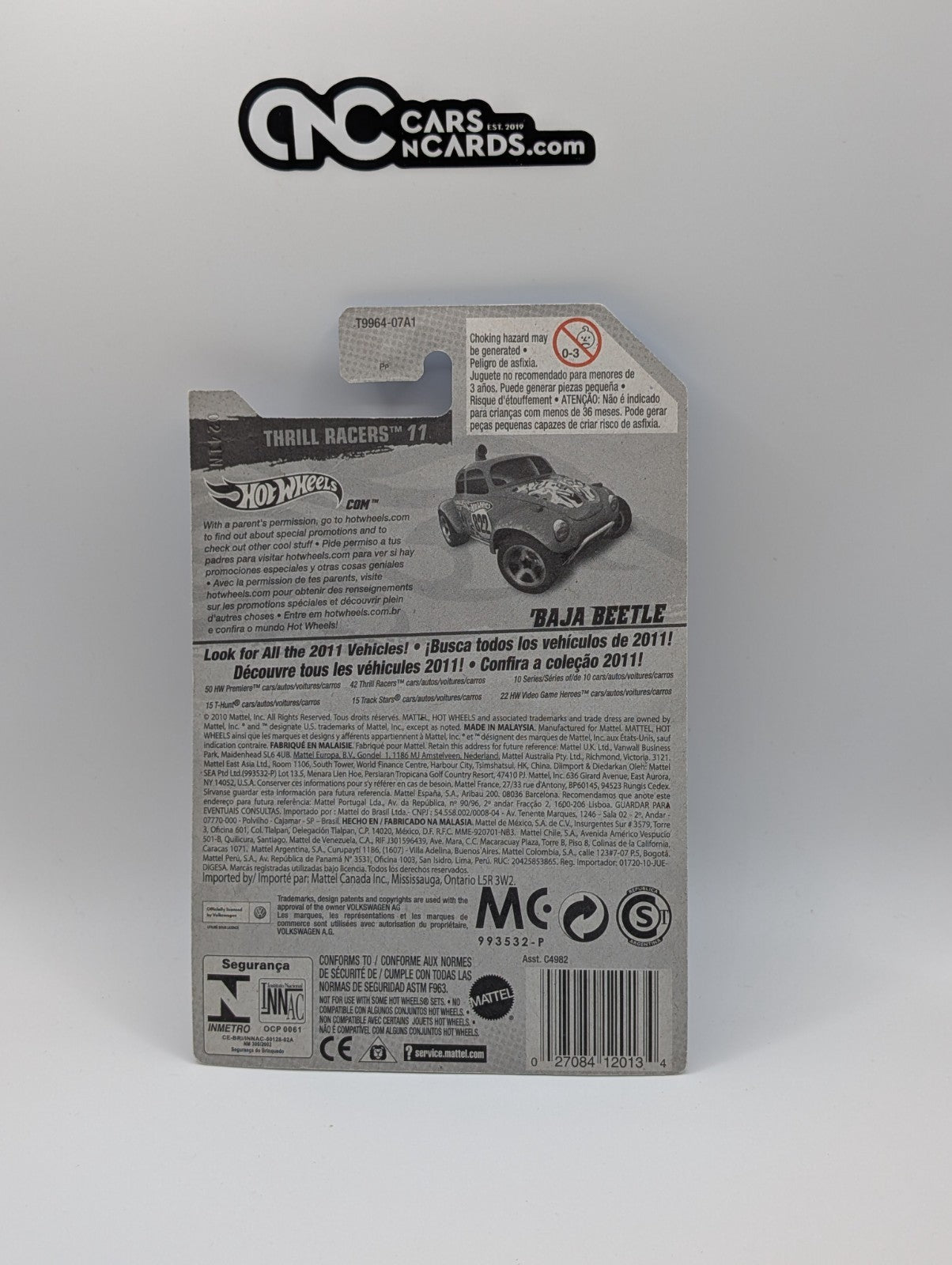 Hot Wheels Thrill Racers Jungle 11 Baja Beetle Red 4/6