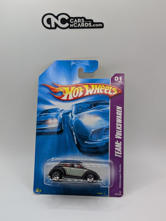 2008 Hot Wheels Team: Volkswagen VW Beetle Black 129/196