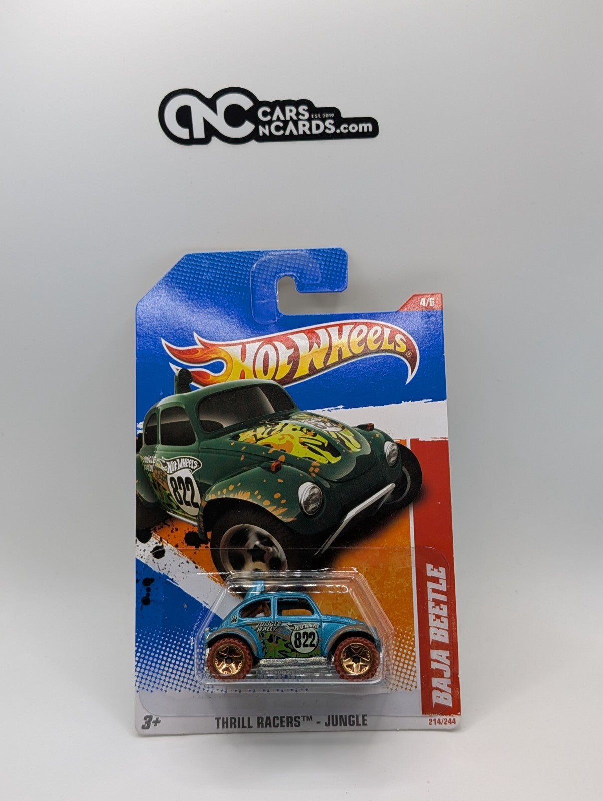 Hot Wheels Thrill Racers Jungle 4/6 Baja Beetle Blue 214/244