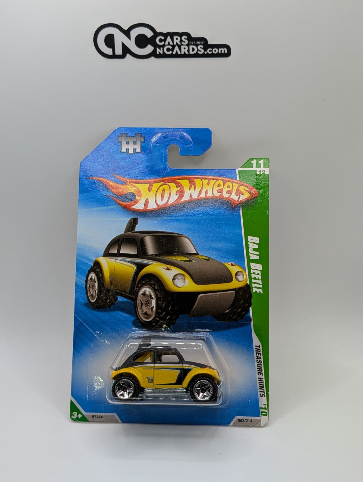 Hot Wheels Treasure Hunts 11/12 Baja Beetle Yellow 063/214 (Card Crease)