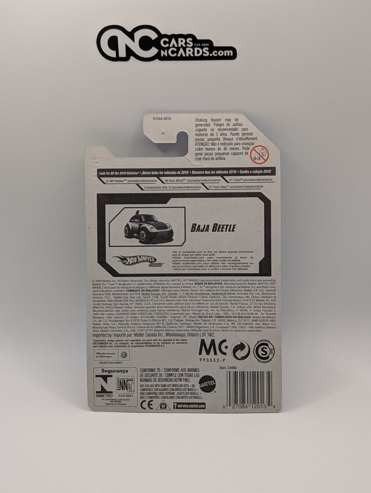 Hot Wheels Treasure Hunts 11/12 Baja Beetle Yellow 063/214 (Card Crease)