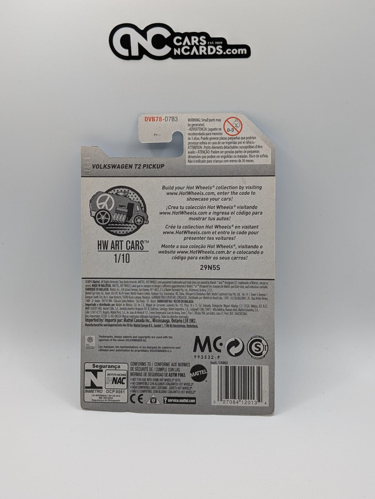 Hot Wheels HW Art Cars 1/10 Volkswagen T2 Pickup 295/365 (Soft Corners)