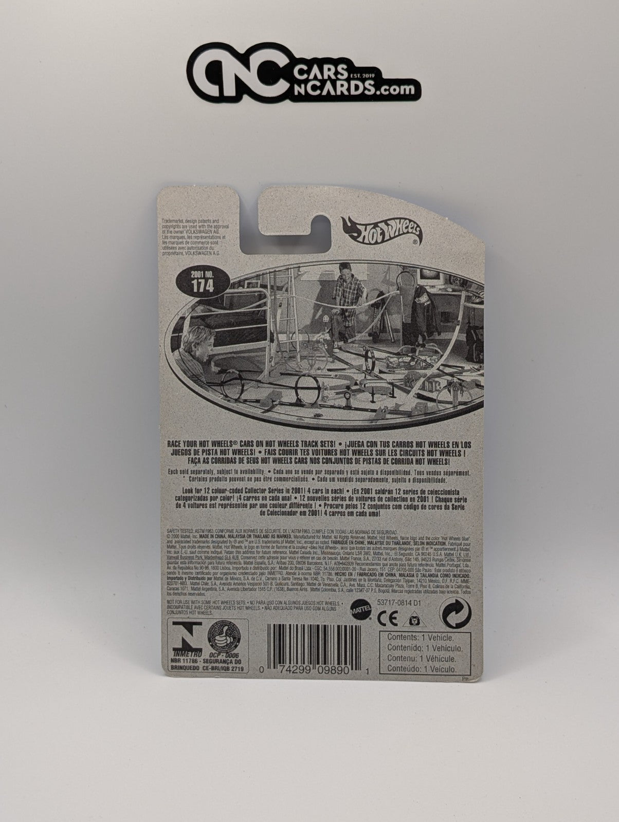 2001 Hot Wheels Volkswagen Baja Bug Silver Collector #174