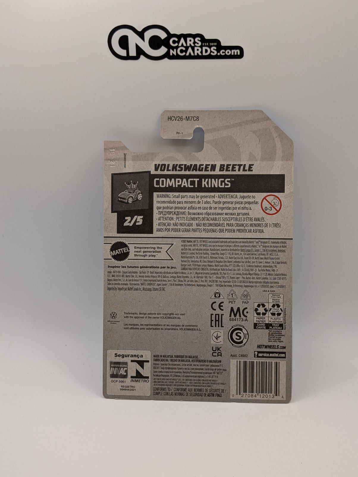 Hot Wheels Compact Kings 2/5 Volkswagen Beetle Blue 42/250