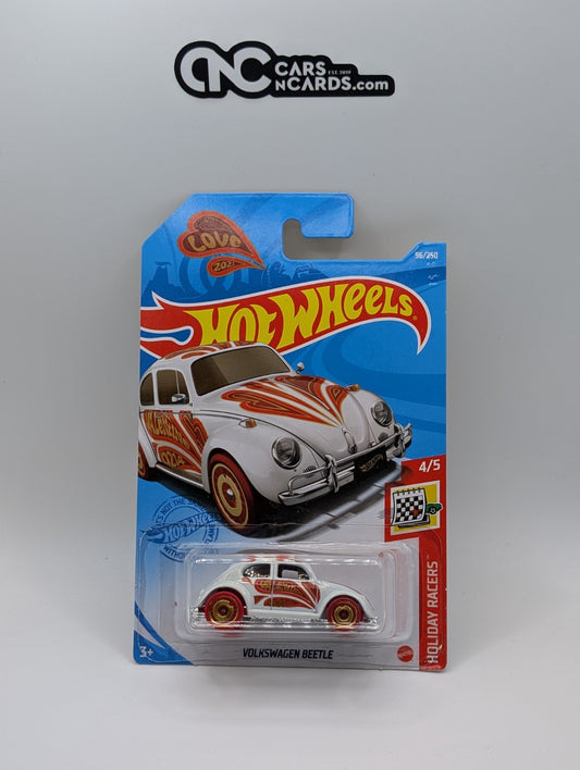 2021 Hot Wheels Holiday Racers 4/5 Volkswagen Beetle White 96/250