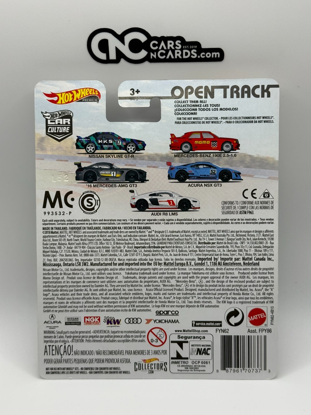 2019 Hot Wheels Premium Car Culture Open Track 3/5 '16 Mercedes-AMG GT3