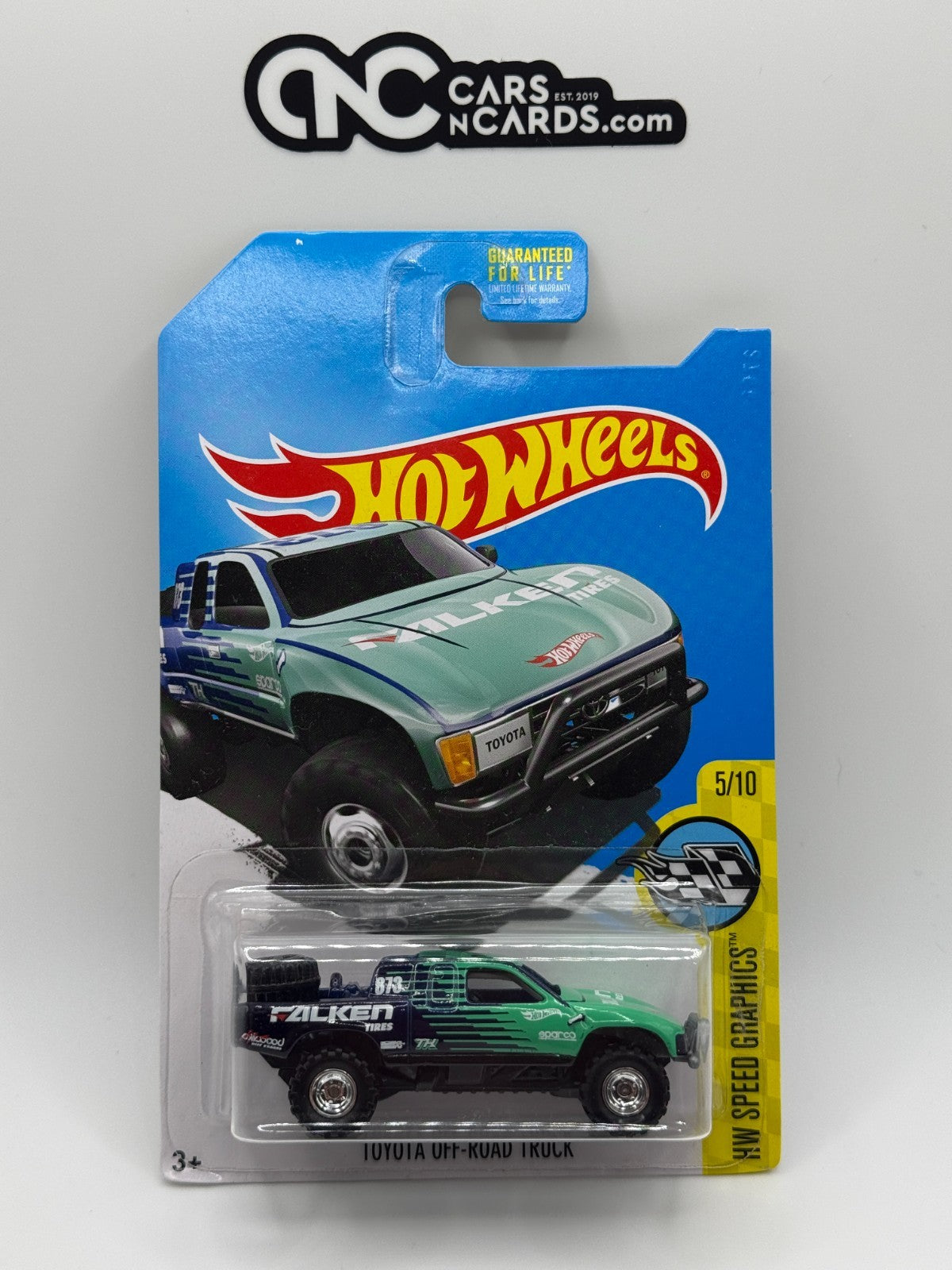 2017 Hot Wheels Toyota Off-Road Truck Super Treasure Hunt Falken With Protector