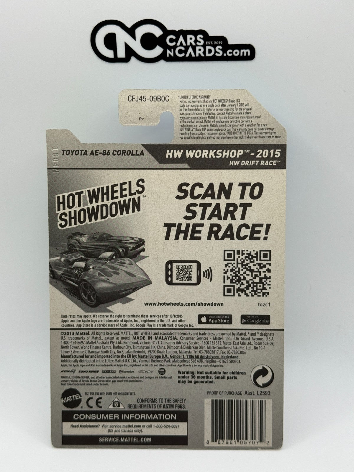 2015 Hot Wheels Toyota AE-86 Corolla Super Treasure Hunt Greddy With Protector