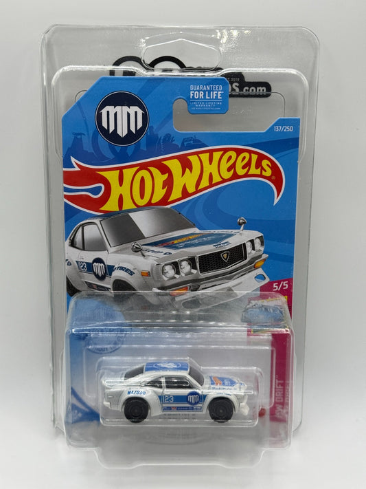 2021 Hot Wheels HW Drift 5/5 Mazda RX-3 MadMike Super Treasure Hunt W/Protector