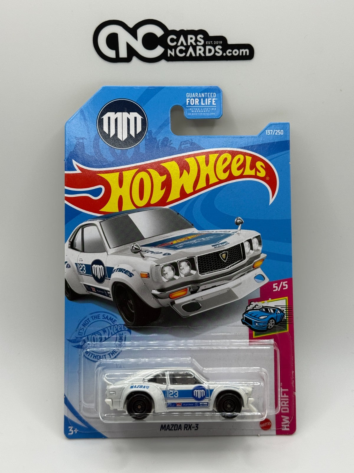 2021 Hot Wheels HW Drift 5/5 Mazda RX-3 MadMike Super Treasure Hunt W/Protector