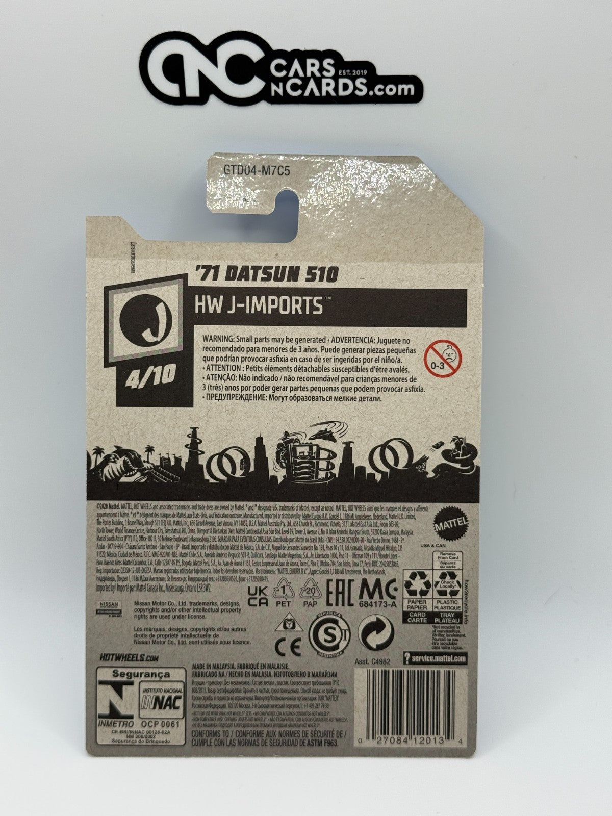 2021 Hot Wheels HW J-Imports 4/10 '71 Datsun 510 Super Treasure Hunt W/Protector