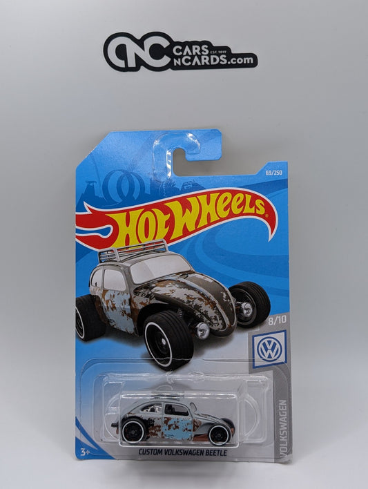 2019 Hot Wheels Volkswagen 8/10 Custom VW Beetle Gray 69/250