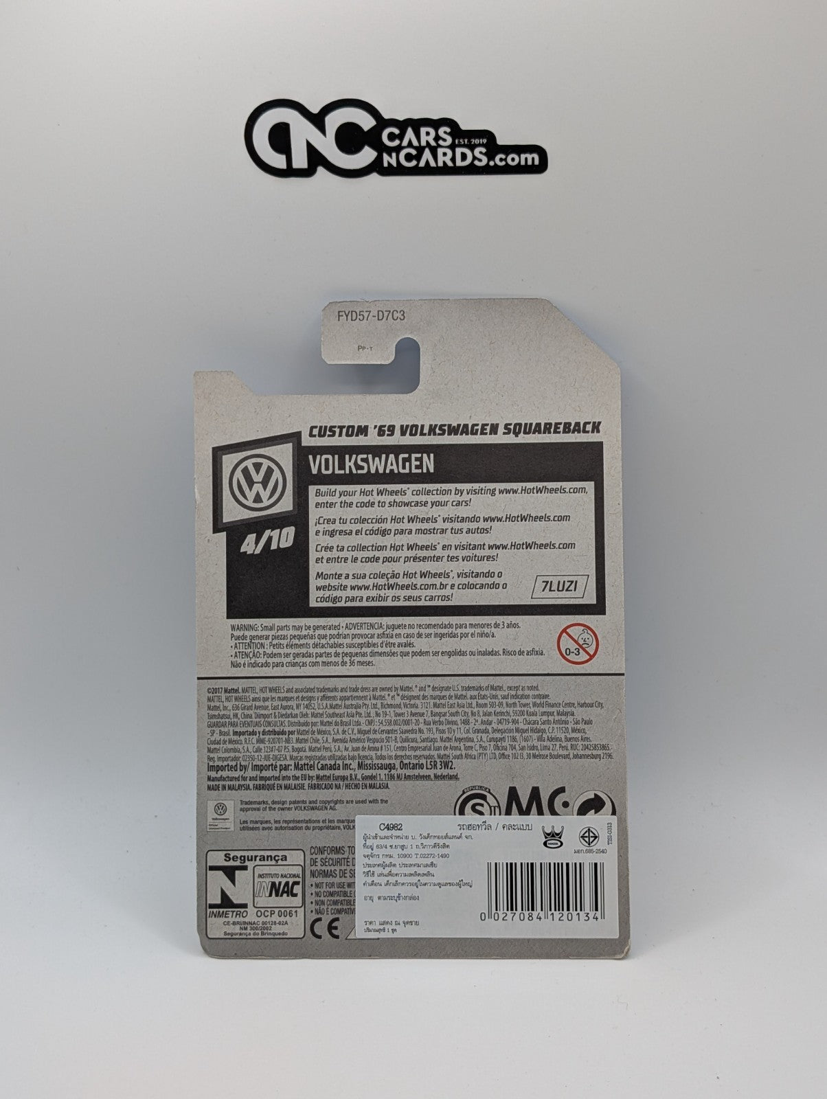 2019 Hot Wheels Volkswagen 4/10 Custom '69 VW Squareback ERROR 137/250
