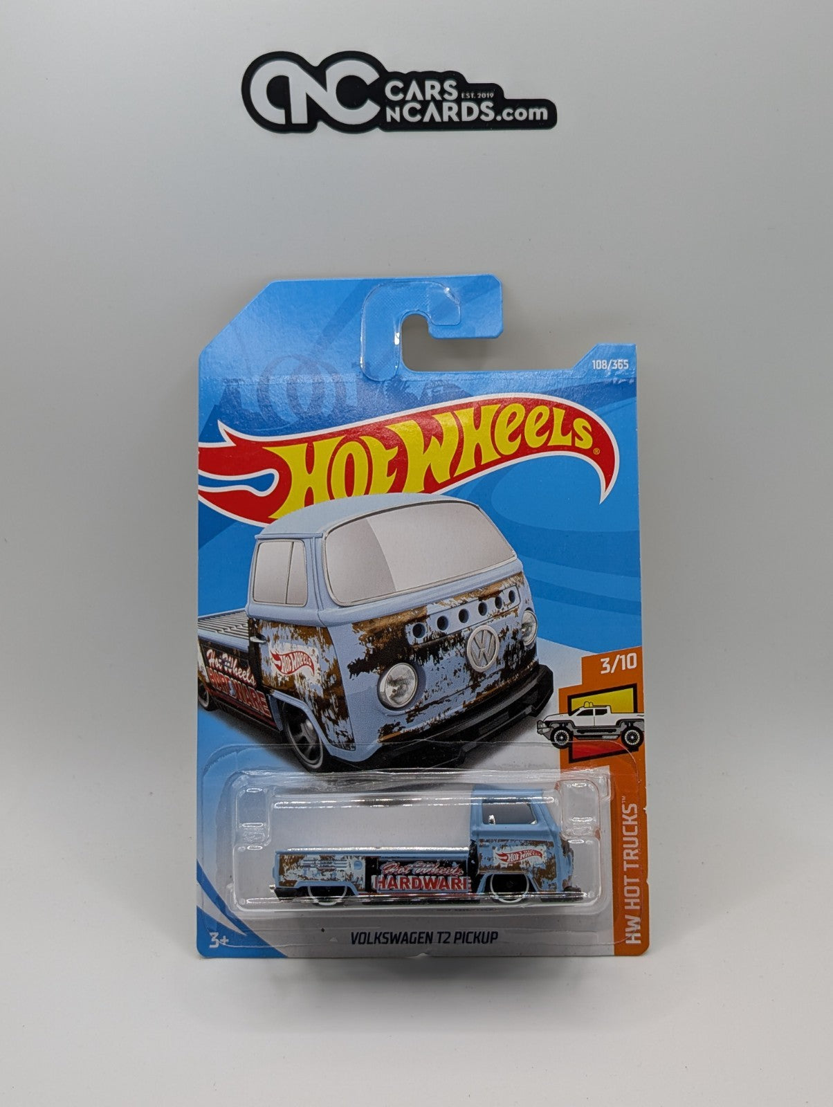 2018 Hot Wheels HW Hot Trucks 3/10 Volkswagen T2 Pickup Blue 108/365
