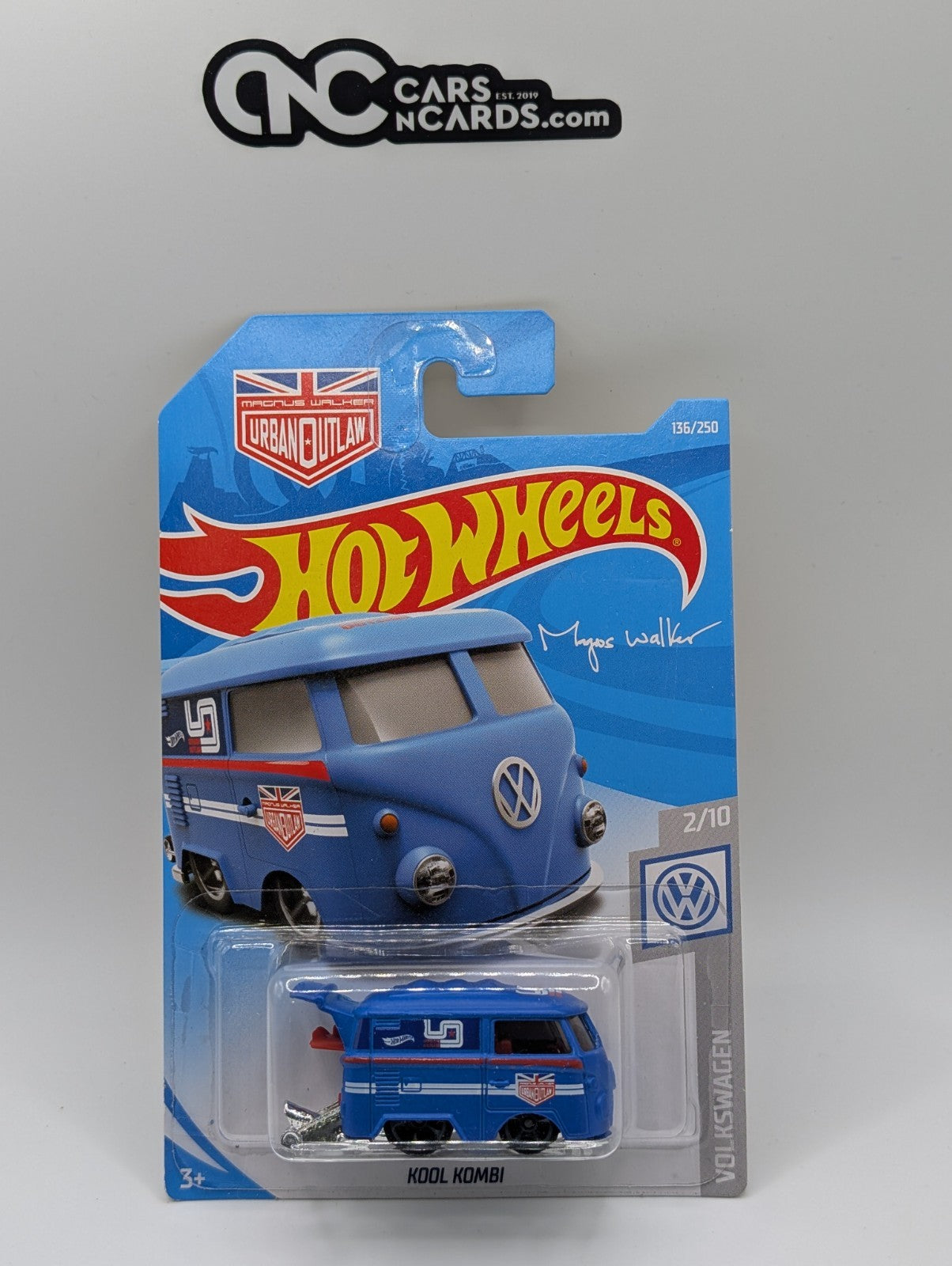 2019 Hot Wheels Volkswagen 2/10 VW Kool Kombi Blue Magnus Walker 136/250