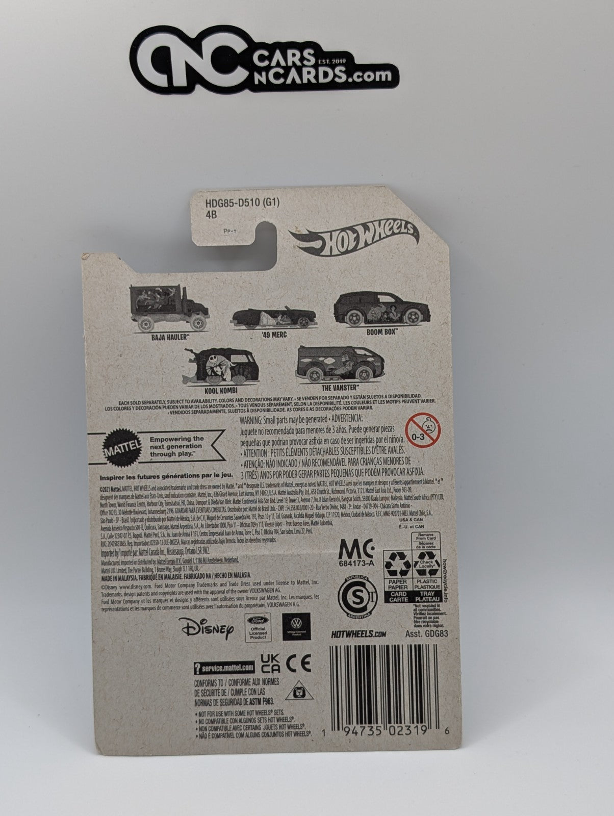 2022 Hot Wheels Disney Classics 4/5 Kool Kombi Nightmare Before Christmas