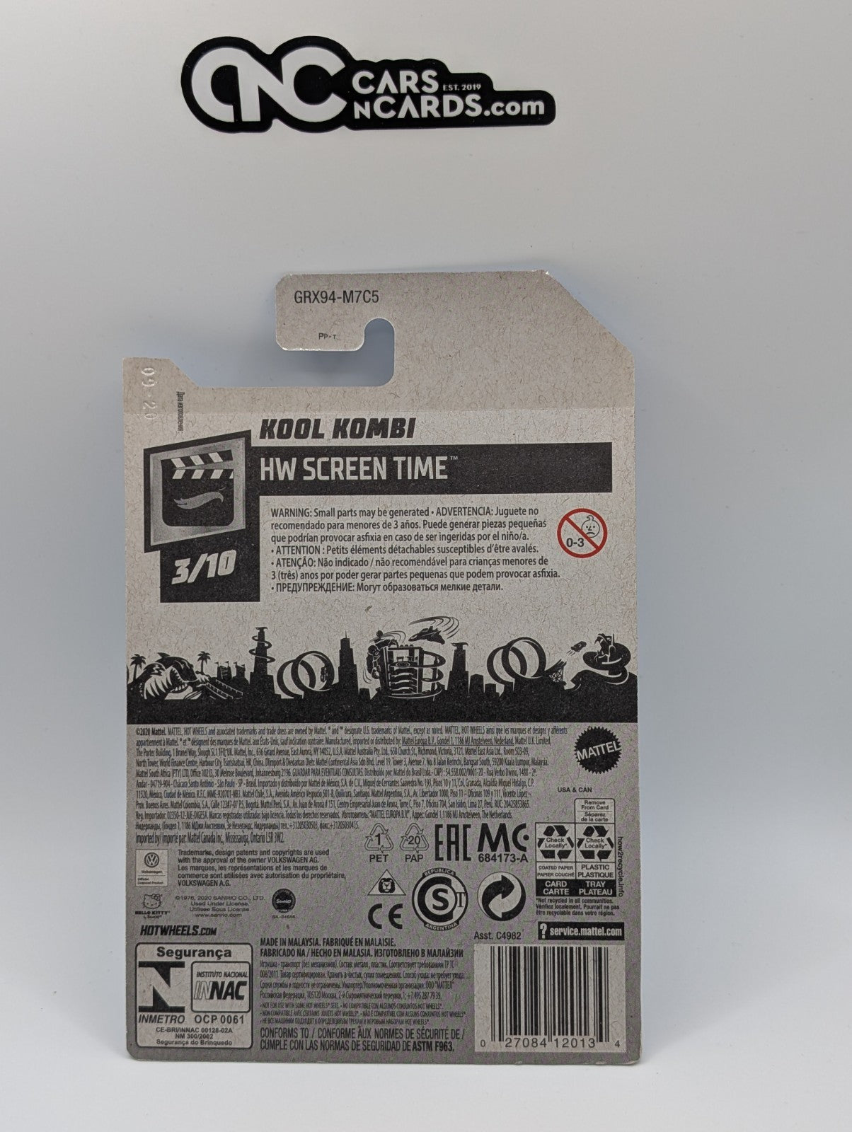 2021 Hot Wheels HW Screen Time 3/10 Kool Kombi Hello Kitty White 38/250