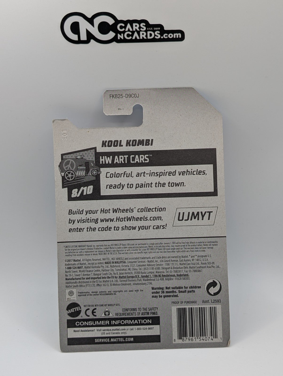 2018 Hot Wheels HW Art Cars 8/10 Kool Kombi Purple Treasure Hunt TH