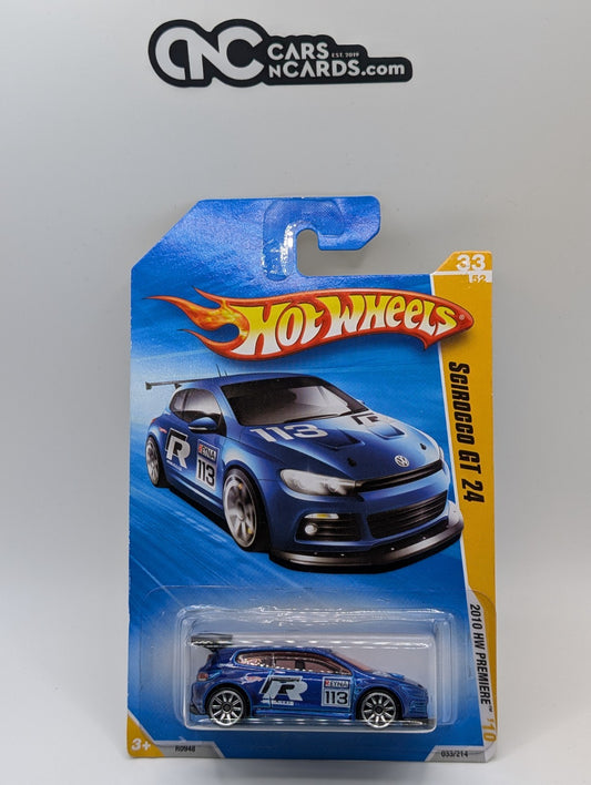 2010 Hot Wheels Premiere 33/52 Scirocco GT 24 Blue 33/214
