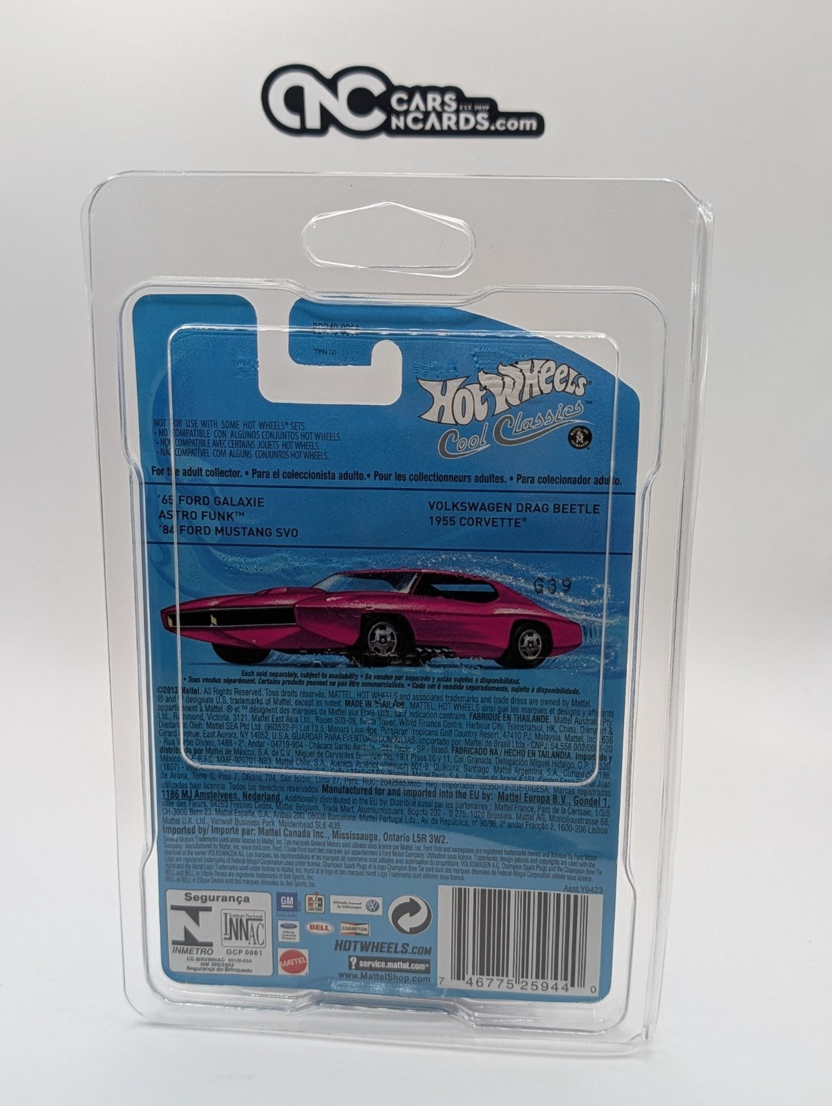 2014 Hot Wheels Cool Classics 19/30 Volkswagen Drag Beetle Spectrafrost Purple