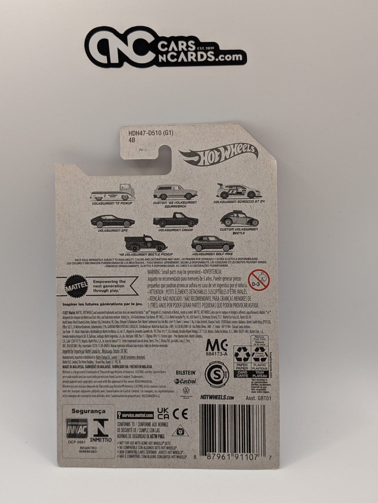 2022 Hot Wheels Volkswagen 8/8 VW Golf MK2 Red