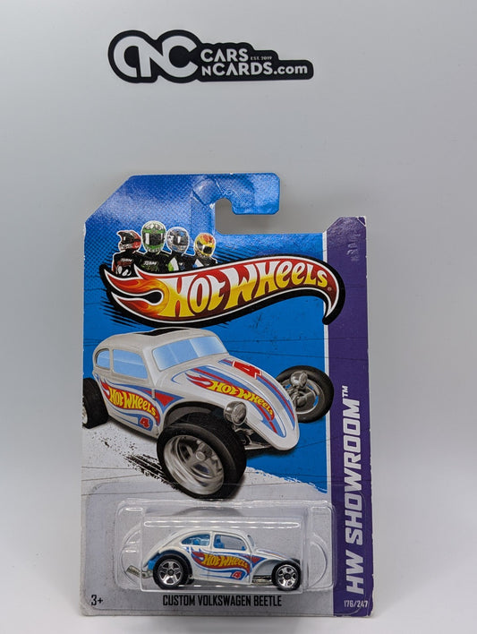 2012 Hot Wheels Showroom Custom Volkswagen Beetle White 176/247 (Soft Corners)