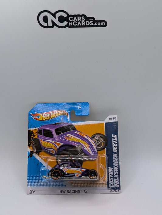 2012 Hot Wheels HW Racing Custom Volkswagen Beetle Purple 176/247 Short Card