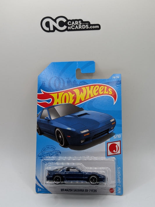 2021 Hot Wheels HW J-Imports '89 Mazda Savanna RX-7 FC3S Blue 176/250
