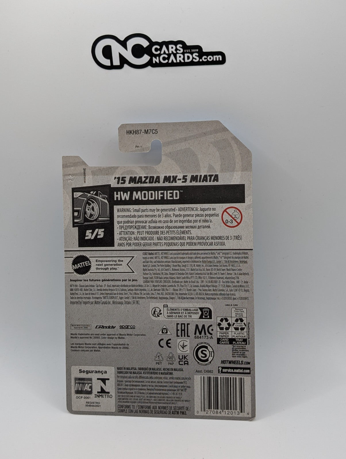 2023 Hot Wheels HW Modified 5/5 '15 Mazda MX-5 Miata Black 114/250
