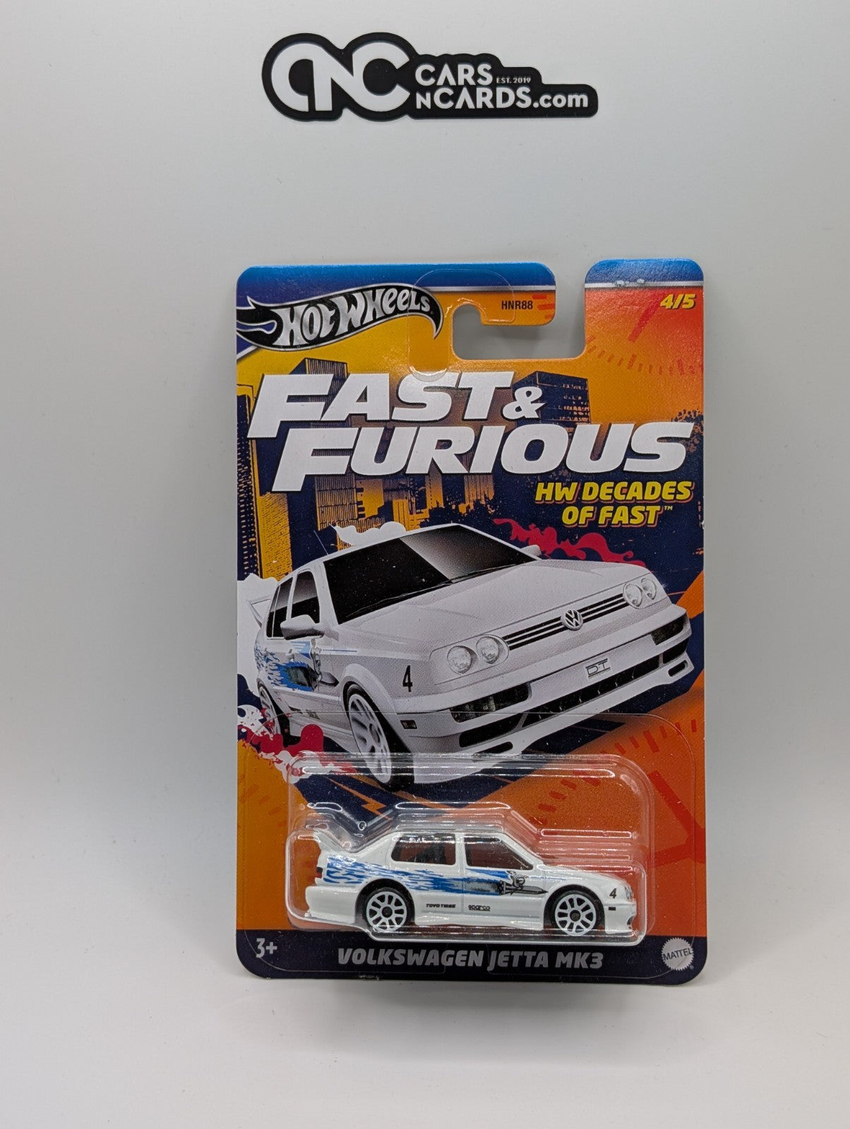 2024 Hot Wheels Fast & Furious 4/5 HW Decades of Fast Volkswagen Jetta MK3 White