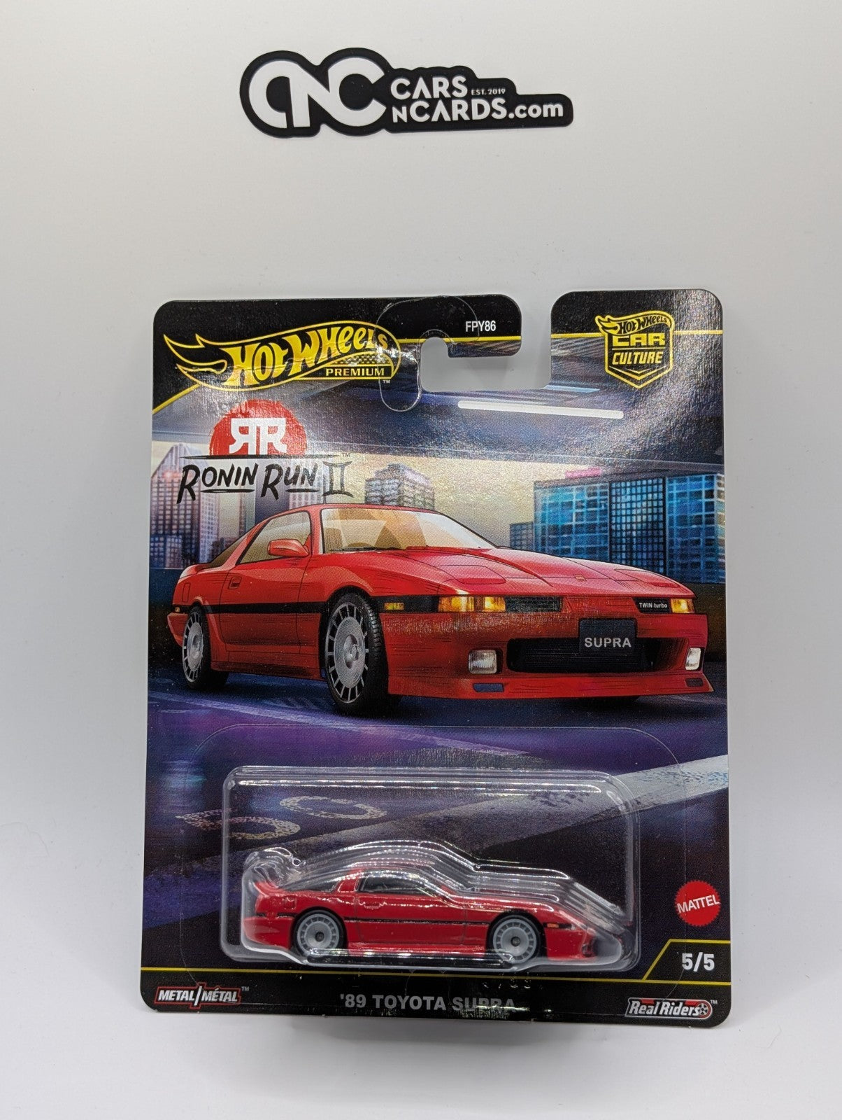 2025 Hot Wheels Premium Car Culture Ronin Run II 5/5 '89 Toyota Supra (Creased)