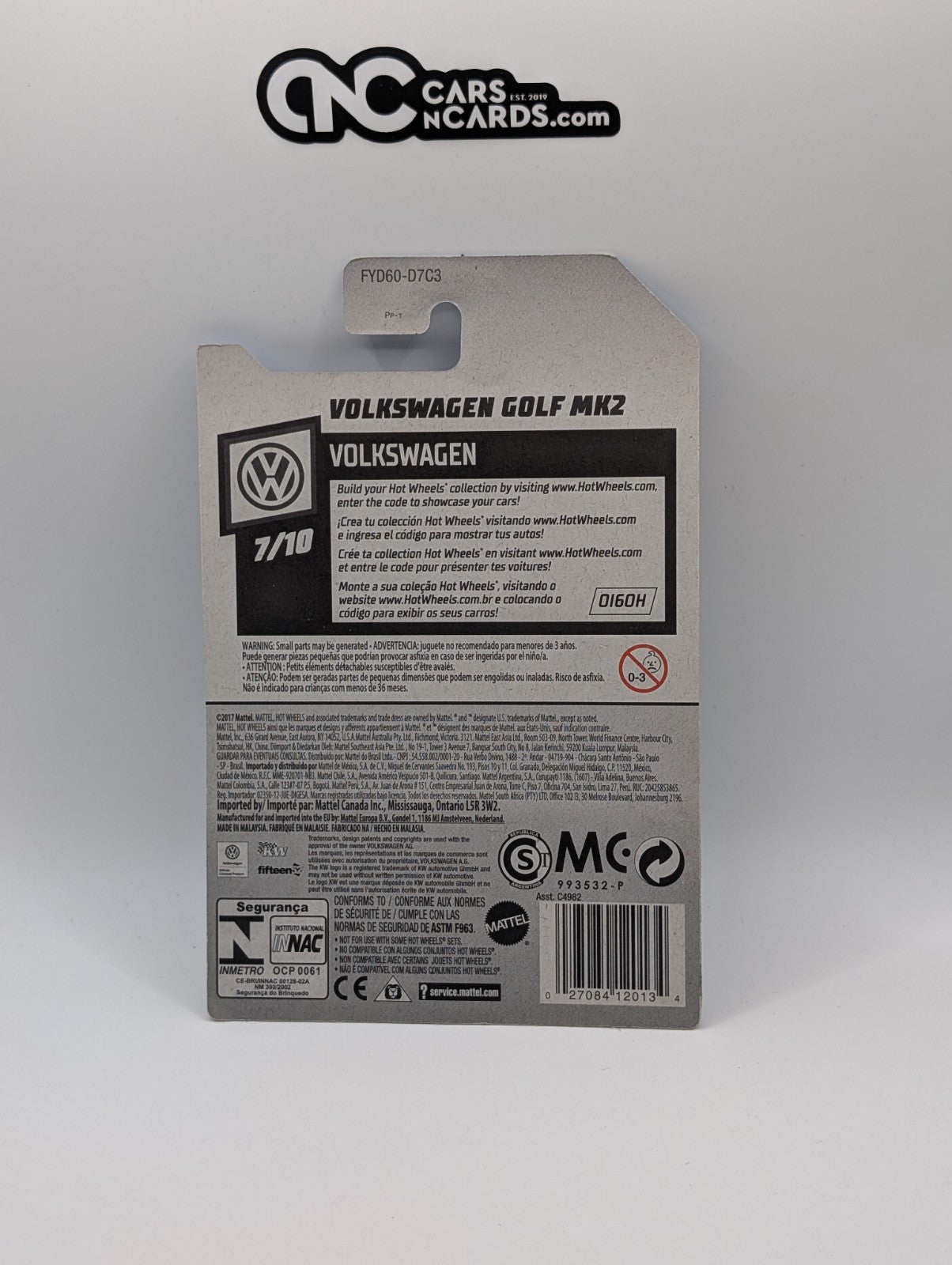 2019 Hot Wheels  Volkswagen Golf MK2 CUSTOM Real Riders No Rivets